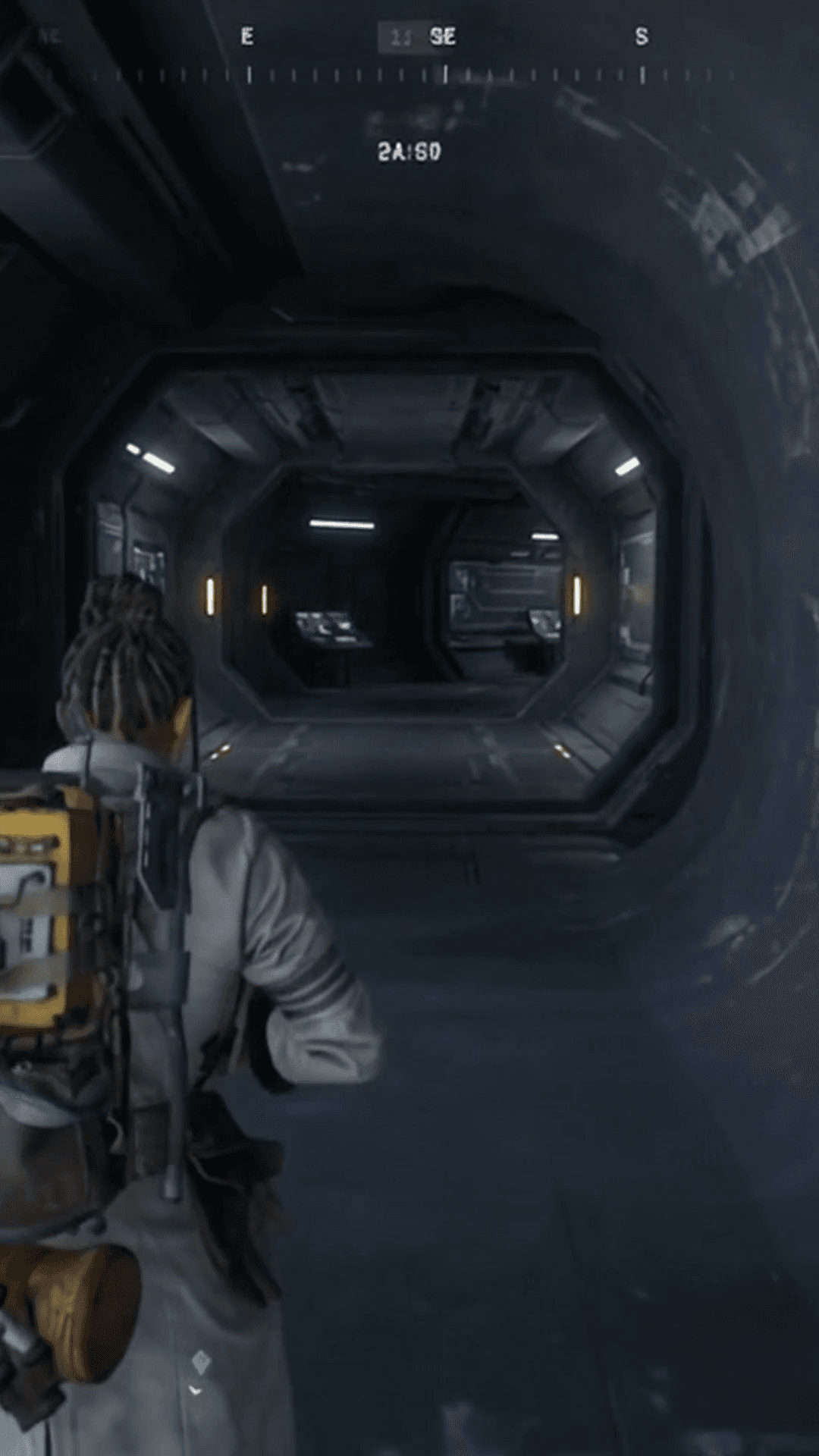 ARC Raiders gameplay with standard vertical crop where health, shield, weapons, and inventory are cut off by the 9:16 frame edges
