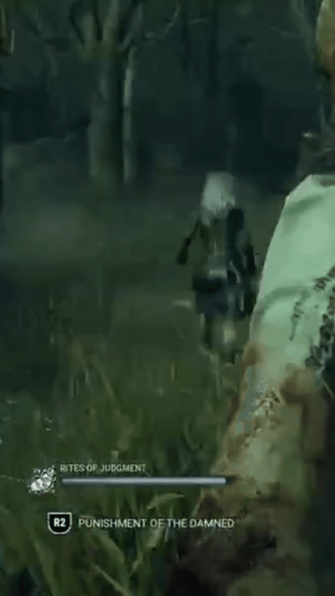 Dead by Daylight gameplay cropped to 9:16 with HUD elements missing